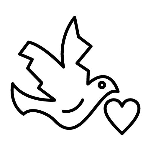 Dove with Heart Icon