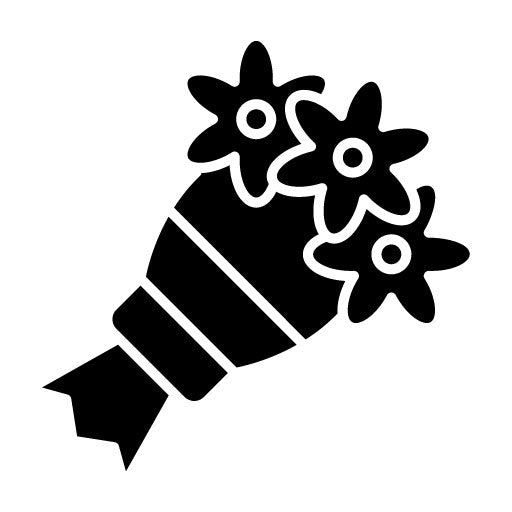 Flower Bouquet Glyph Icon