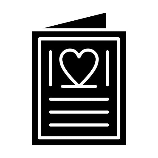 Wedding Card Glyph Icon