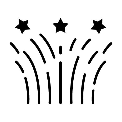 Wedding Fireworks Glyph Icon