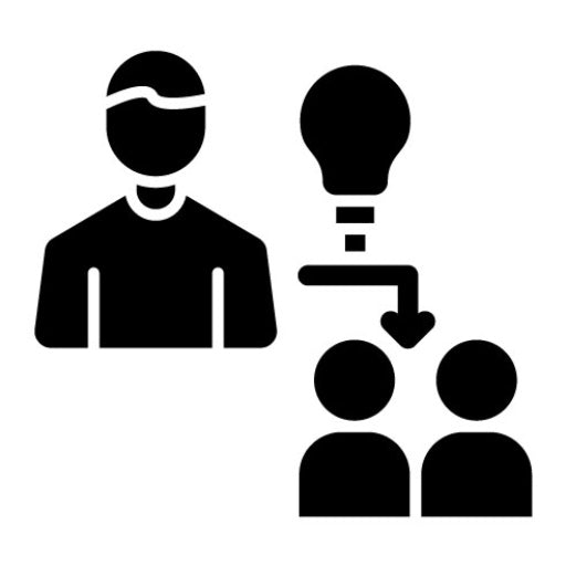 Coaching Glyph Icon | Digital Nomad