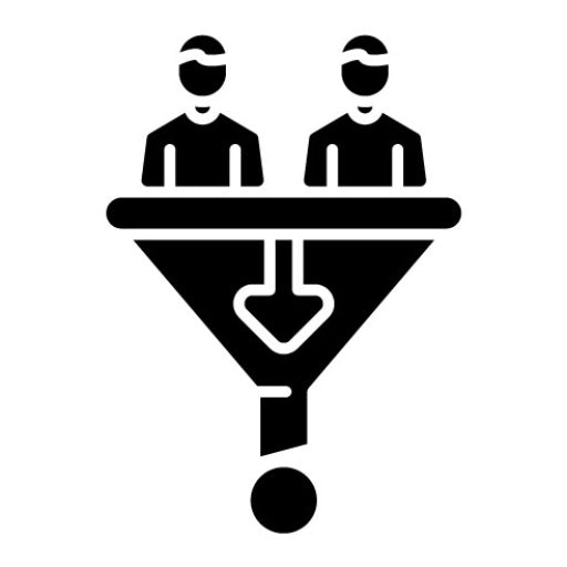 Sales Funnel Strategist Glyph Icon