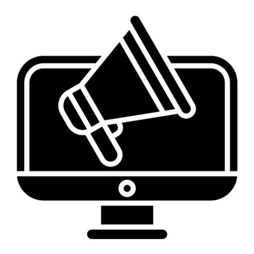 Social Media Marketer Glyph Icon