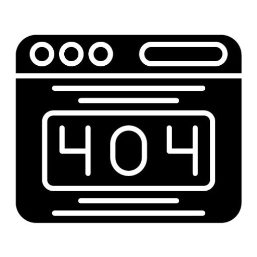 404 Error Glyph Icon | Internet Marketing