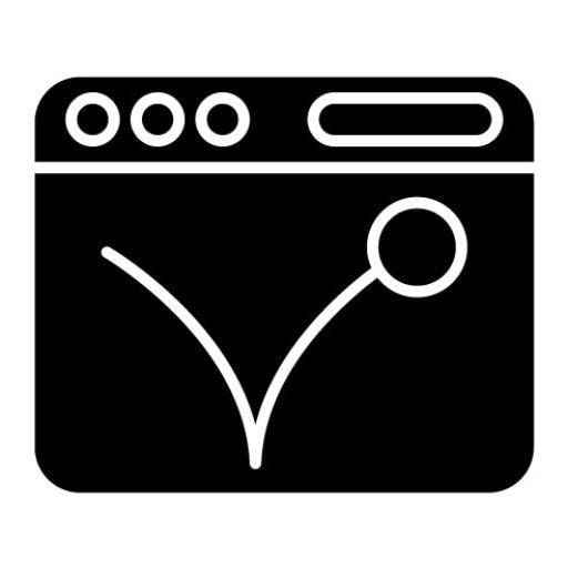 Bounce Rate Glyph Icon