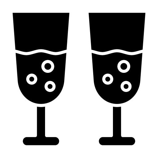 Drink Glasses Glyph Icon