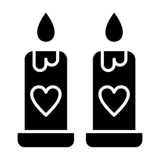 Wedding Candle Glyph Icon