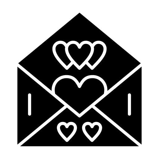 Love Letter Glyph Icon