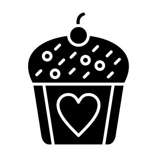 Wedding Cupcake Glyph Icon