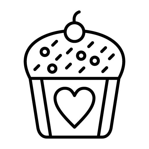 Wedding Cupcake Icon