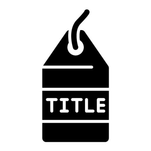 Title Tag Glyph Icon | Internet Marketing