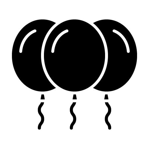Balloons Glyph Icon | Kindergarten