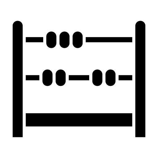 Abacus Glyph Icon | Kindergarten