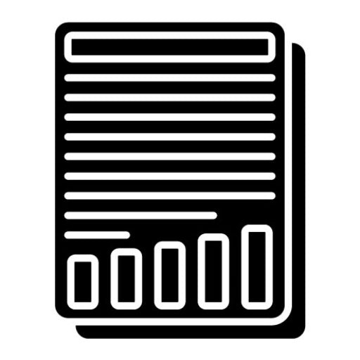 Report Glyph Icon | Business Management