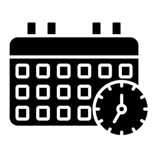 Schedule Glyph Icon | Business Management