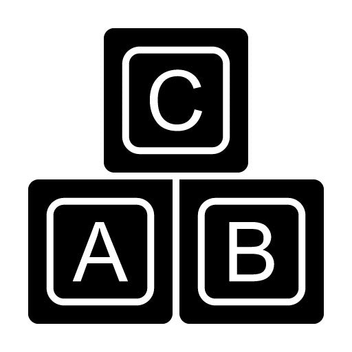 ABC Blocks Glyph Icon