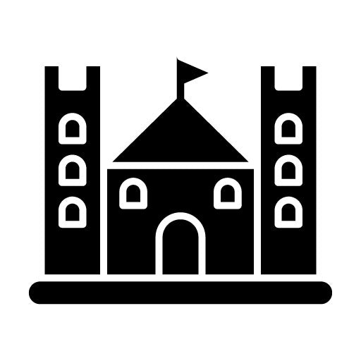 Castle Glyph Icon | Kindergarten