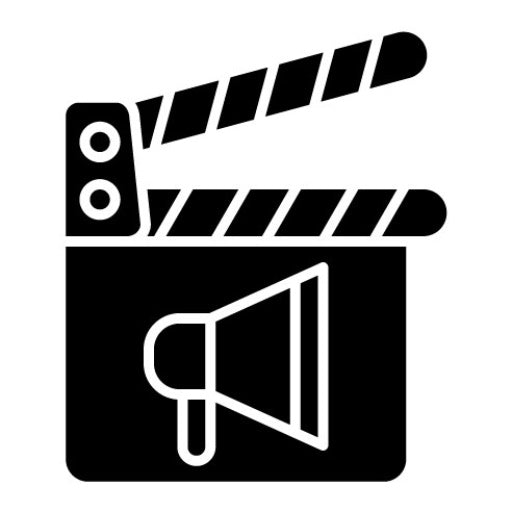 Cinema Ad Glyph Icon