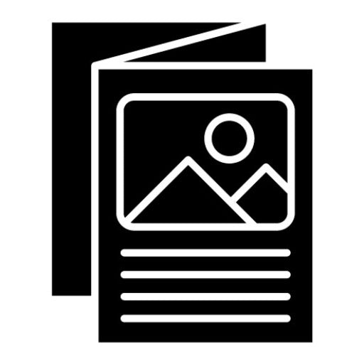 Flyer Glyph Icon