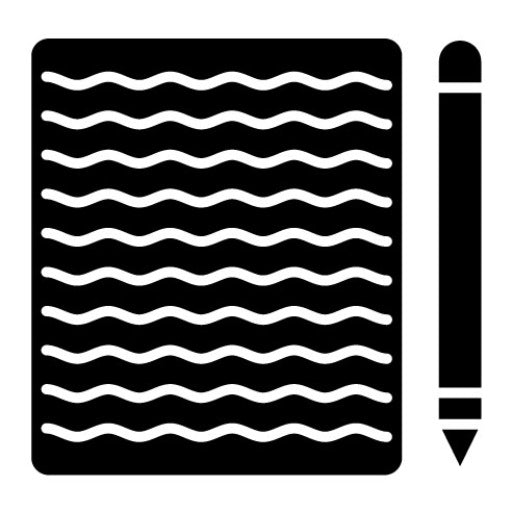 Handwritten Notes Glyph Icon