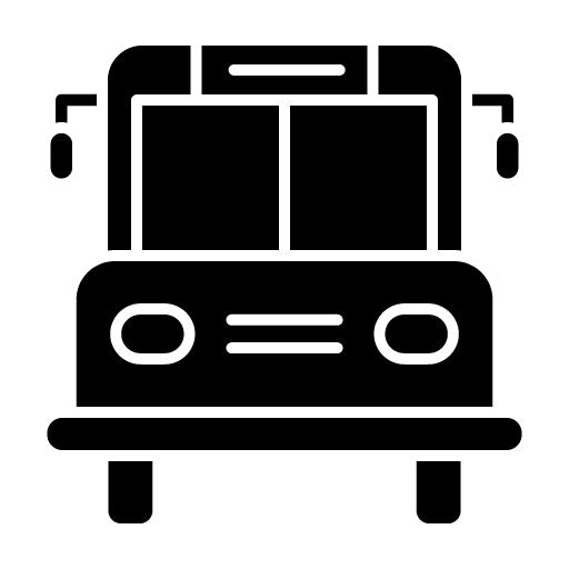 School Bus Glyph Icon