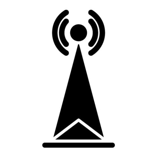Radio Broadcast Glyph Icon