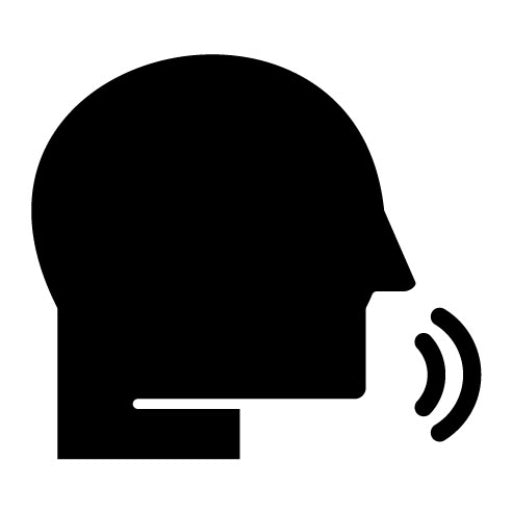 Speaking Glyph Icon