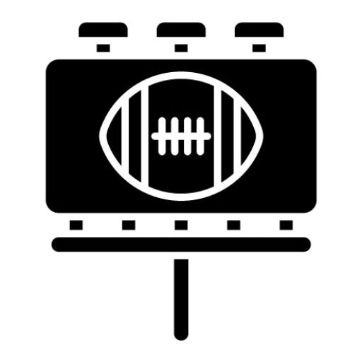 Super Bowl Ad Glyph Icon