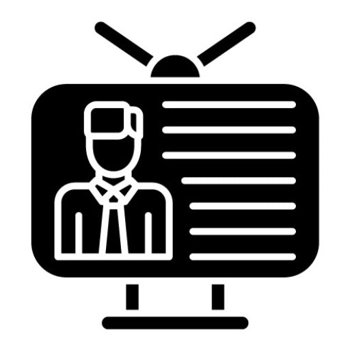 Tv Broadcast Glyph Icon