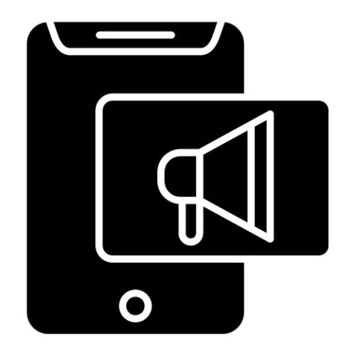 Sms Marketing Glyph Icon | Marketing