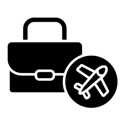 Business Trip Glyph Icon