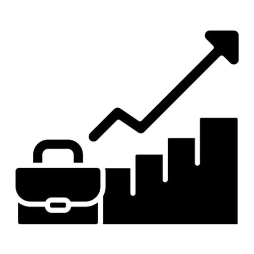 Career Advancement Glyph Icon | Human Resources