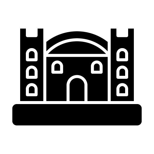 Bouncy Castle Glyph Icon | Kindergarten