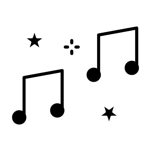 Musical Note Kindergarten Glyph Icon