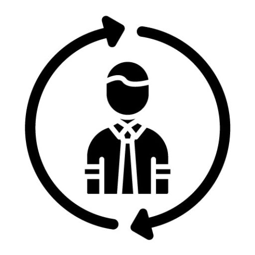 Job Rotation Glyph Icon | Human Resources