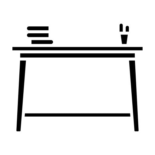 School Desk Glyph Icon