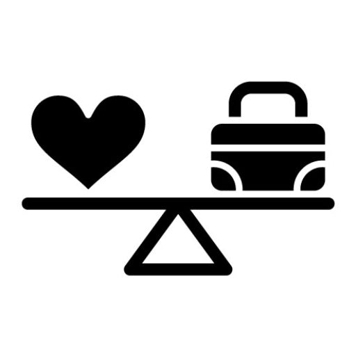 Work Life Balance Glyph Icon | Human Resources