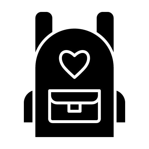 Backpack Glyph Icon | Kindergarten