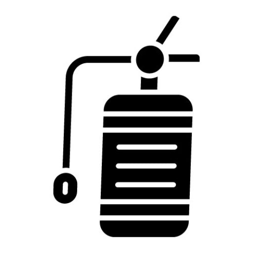 Firefighter Fire Extinguisher Glyph Icon