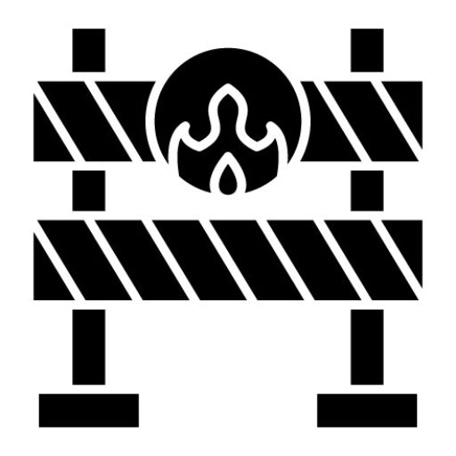 Barrier Glyph Icon | Firefighter