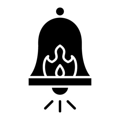 Firefighter Bell Glyph Icon