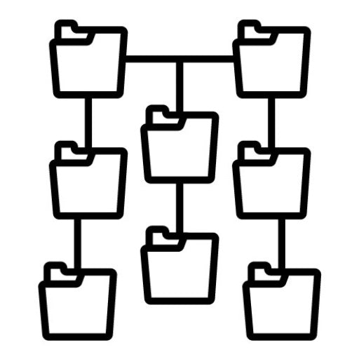 Folders Network Structure Icon