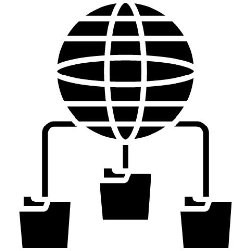 Global Network Glyph Icon | Web Hosting
