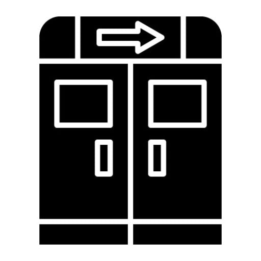 Emergency Exit Glyph Icon