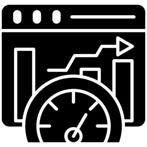 Seo Performance Glyph Icon | Web Hosting