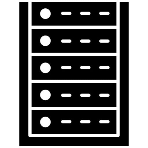 Server Cabinet Glyph Icon