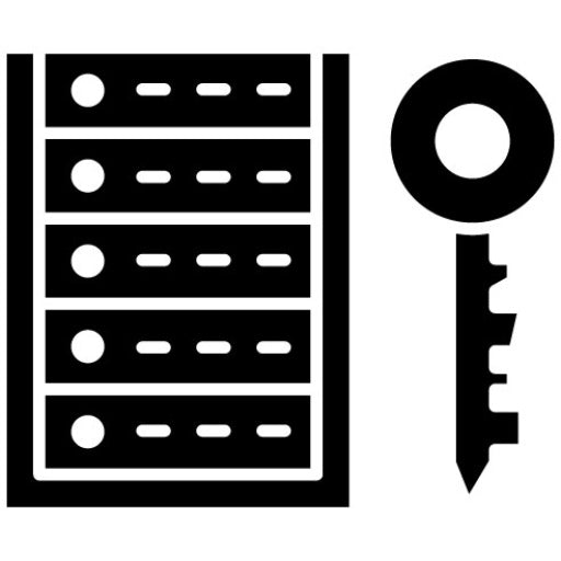 Server Encryption Glyph Icon