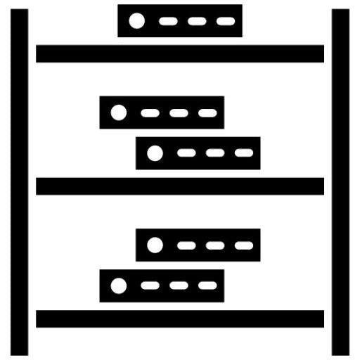 Server Rack Glyph Icon