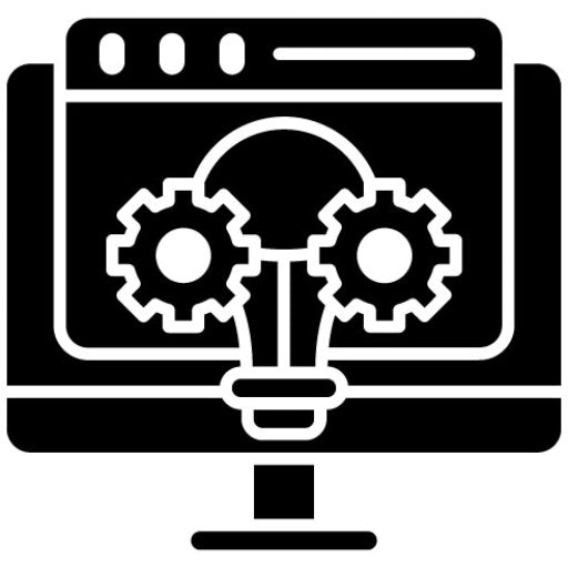 Solution Glyph Icon | Web Hosting