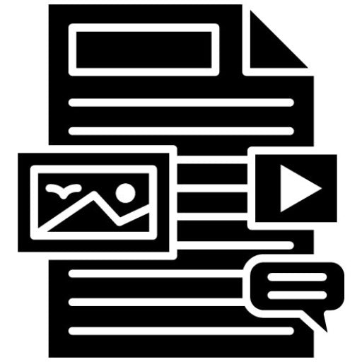 Unstructured Information Glyph Icon